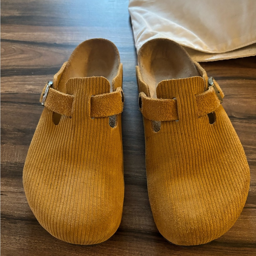 Birkenstock Bostons- Cork Brown